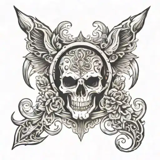 western leather tooling tattoo design idea