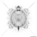 mathematician cricket tattoo design idea