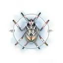 mathematician cricket tattoo design idea