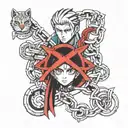kuripika hxh judgement chain tattoo design idea