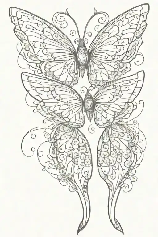 a pair of butterfly wings that are spread out in the middle are the words wing ridden angel. tattoo design idea