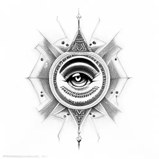 Ankh Symbol with eye tattoo design idea