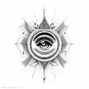 Ankh Symbol with eye tattoo design idea