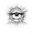 Ankh Symbol with eye tattoo design idea