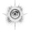 Ankh Symbol with eye tattoo design idea