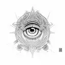 Ankh Symbol with eye tattoo design idea