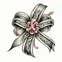 Cancer Ribbon, cross tattoo design idea