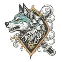 unbreakable wolf  tattoo design idea