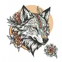 unbreakable wolf  tattoo design idea
