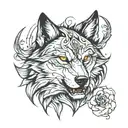unbreakable wolf  tattoo design idea