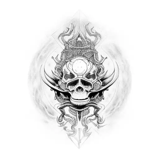 full sleeve, cosmic horror, chaos, satanism, abstract, hr giger tattoo design idea