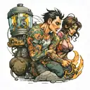 Adrenaline-Pumping Action Scene tattoo design idea