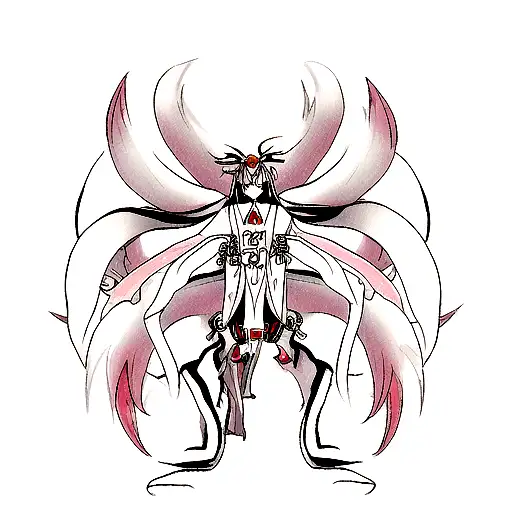 Kyubi 9 tails, Pain and Nagato, left arm, sleeved tatoo tattoo design idea