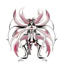 Kyubi 9 tails, Pain and Nagato, left arm, sleeved tatoo tattoo design idea