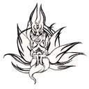 Kyubi 9 tails, Pain and Nagato, left arm, sleeved tatoo tattoo design idea
