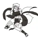 Naruto Kyubi 9 tails, Pain and Nagato, left arm, sleeved tatoo tattoo design idea
