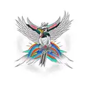 looney toon roadrunner tattoo design idea