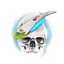 Grim Reaper, surfboard  tattoo design idea