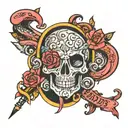 daddy's slut tattoo design idea