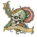 daddy's slut tattoo design idea