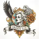 daddy's slut tattoo design idea