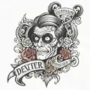 Dexter boyfriend name he my darkness I'm the light   tattoo design idea