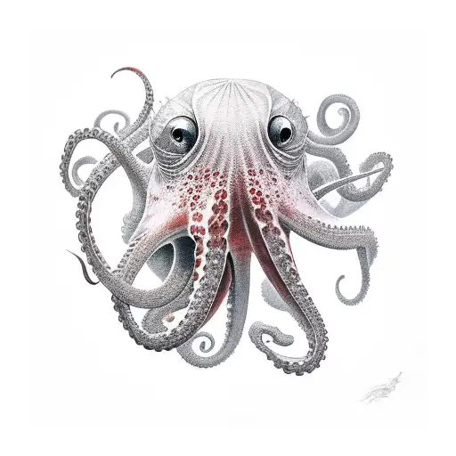 pacific red octopus  tattoo design idea