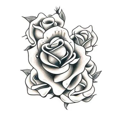 roses, spider webs, coffin, cemetery, spiders tattoo design idea