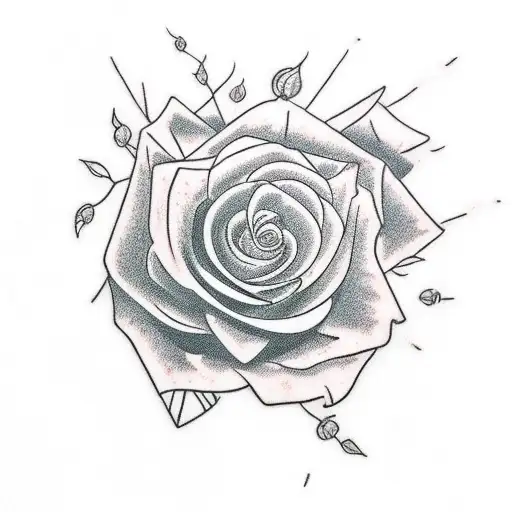 roses and spider webs and coffin and cemetery, spiders tattoo design idea