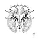 goat stepping on crab tattoo design idea