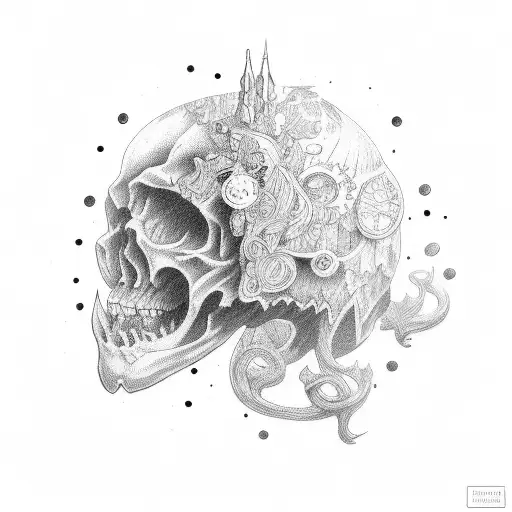 stuck in memories tattoo design idea