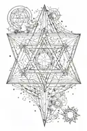 celestial merkaba tattoo design idea
