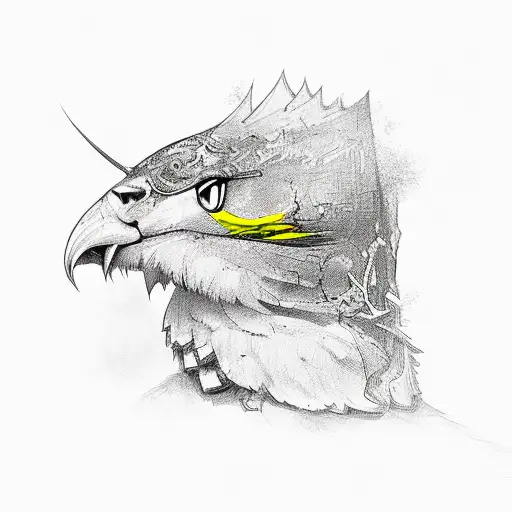 king card yellow tattoo design idea