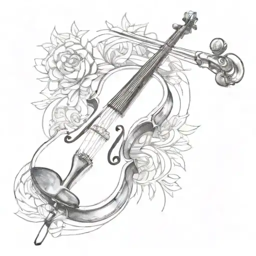 Violin tattoo design idea