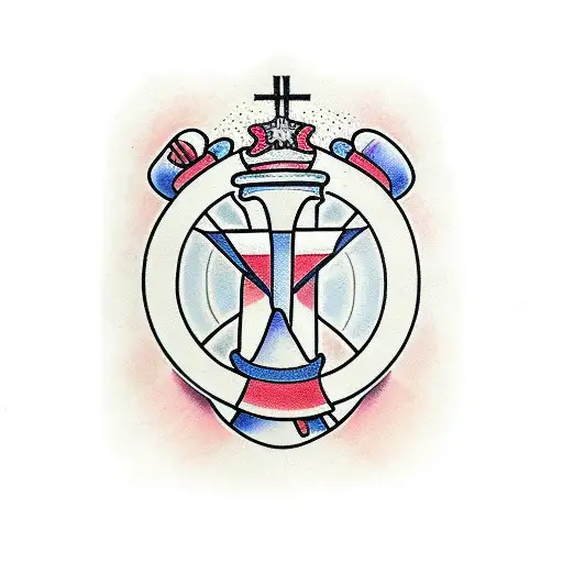 cross with Philippians 4:13 tattoo design idea