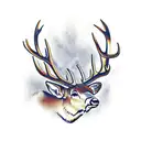 A heavy equipment operator operating machinery with a buck as a passenger tattoo design idea