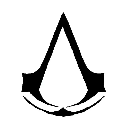 assassin's creed logo, blood in watercolor tattoo design idea
