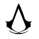 assassin's creed logo, blood in watercolor tattoo design idea