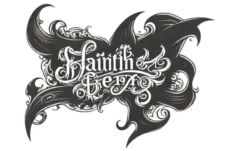 faith over fear god tattoo design idea