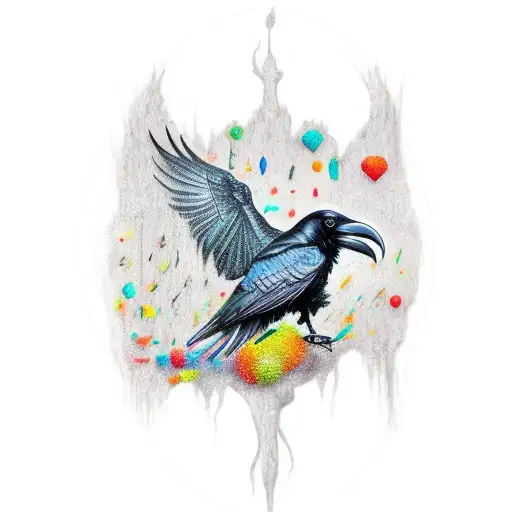 raven nevermore tattoo design idea