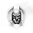 batman dark knight and christian bale tattoo design idea