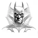 batman dark knight and christian bale tattoo design idea
