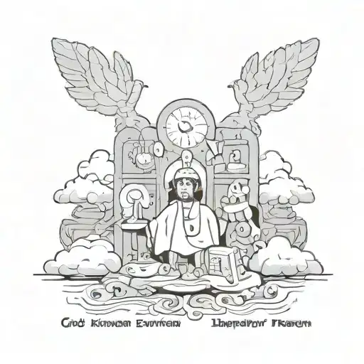 god knows everything happens for a reason I suffer tattoo design idea