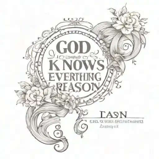 god knows everything happens for a reason  tattoo design idea