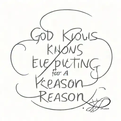 god knows everything happens for a reason I suffer tattoo design idea