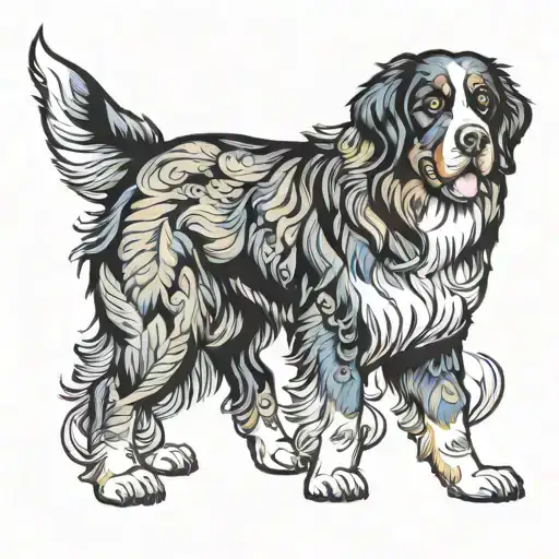 Bernese mountain dog tattoo design idea