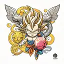 dragon ball, sailor moon,saint seiya tattoo design idea