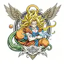 dragon ball, sailor moon,saint seiya tattoo design idea