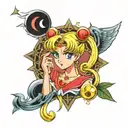 sailor moon tattoo design idea