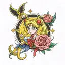 sailor moon tattoo design idea
